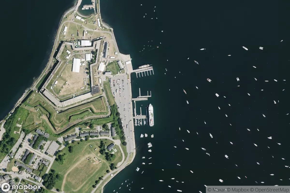 Satellite view of Marina at 41.4781, -71.3347