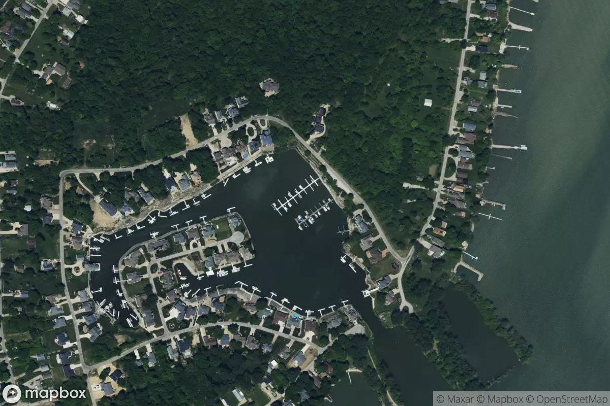 Satellite view of Marina at 41.4943, -82.7343
