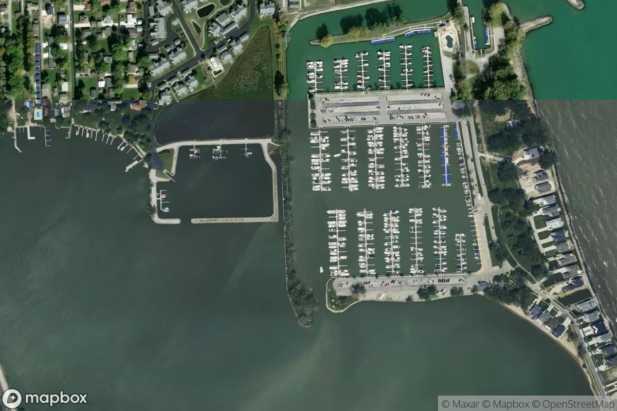 Satellite view of Marina at 41.5110, -82.7256