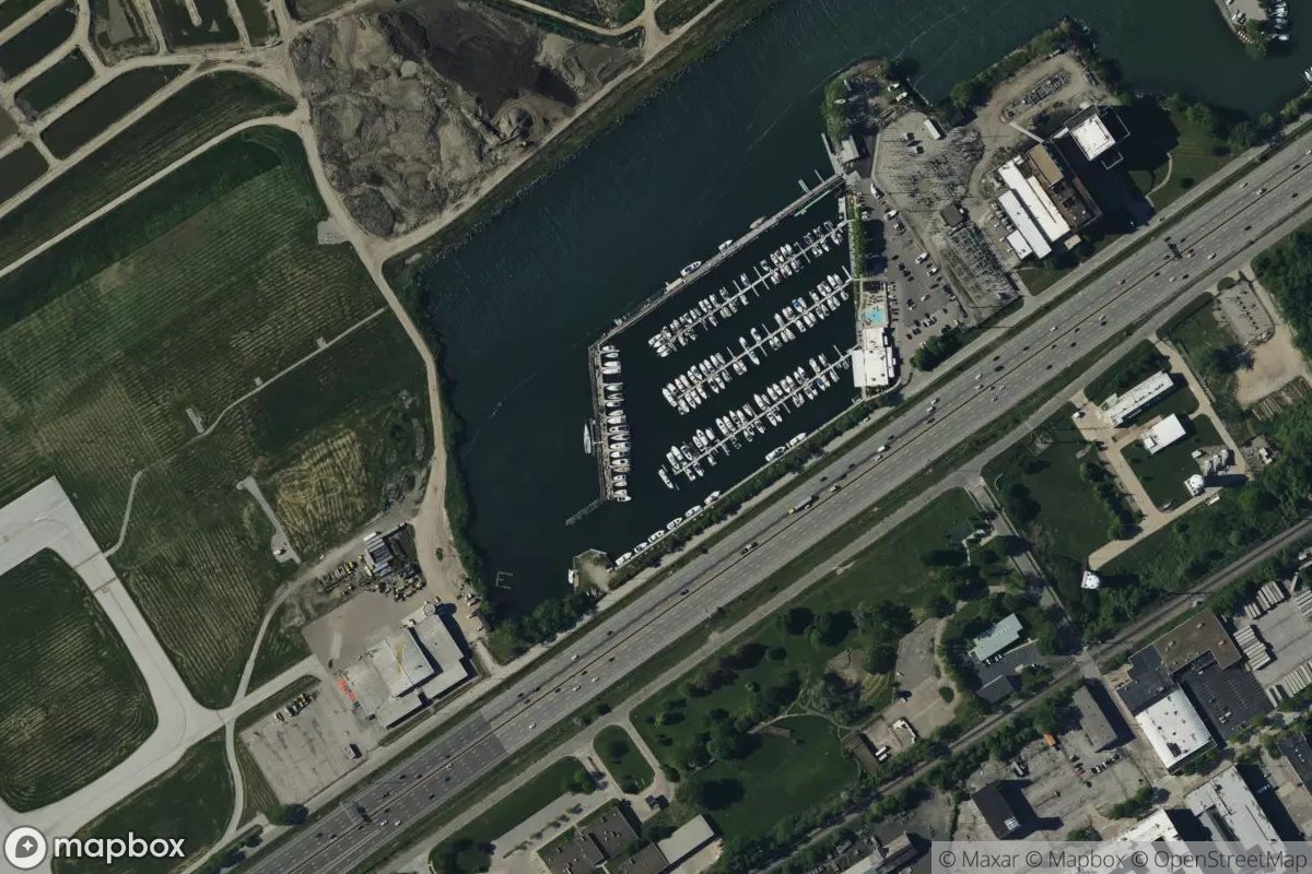 Satellite view of Marina at 41.5242, -81.6659
