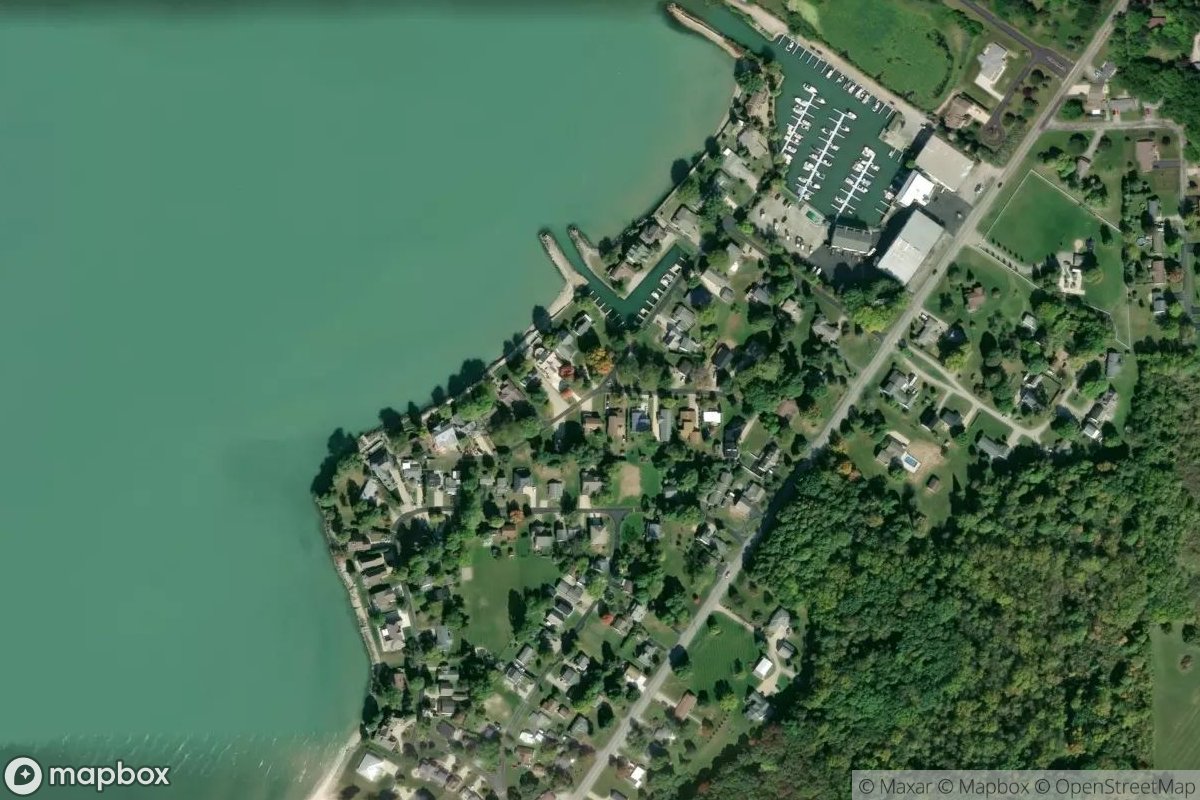 Satellite view of Marina at 41.5450, -82.8587