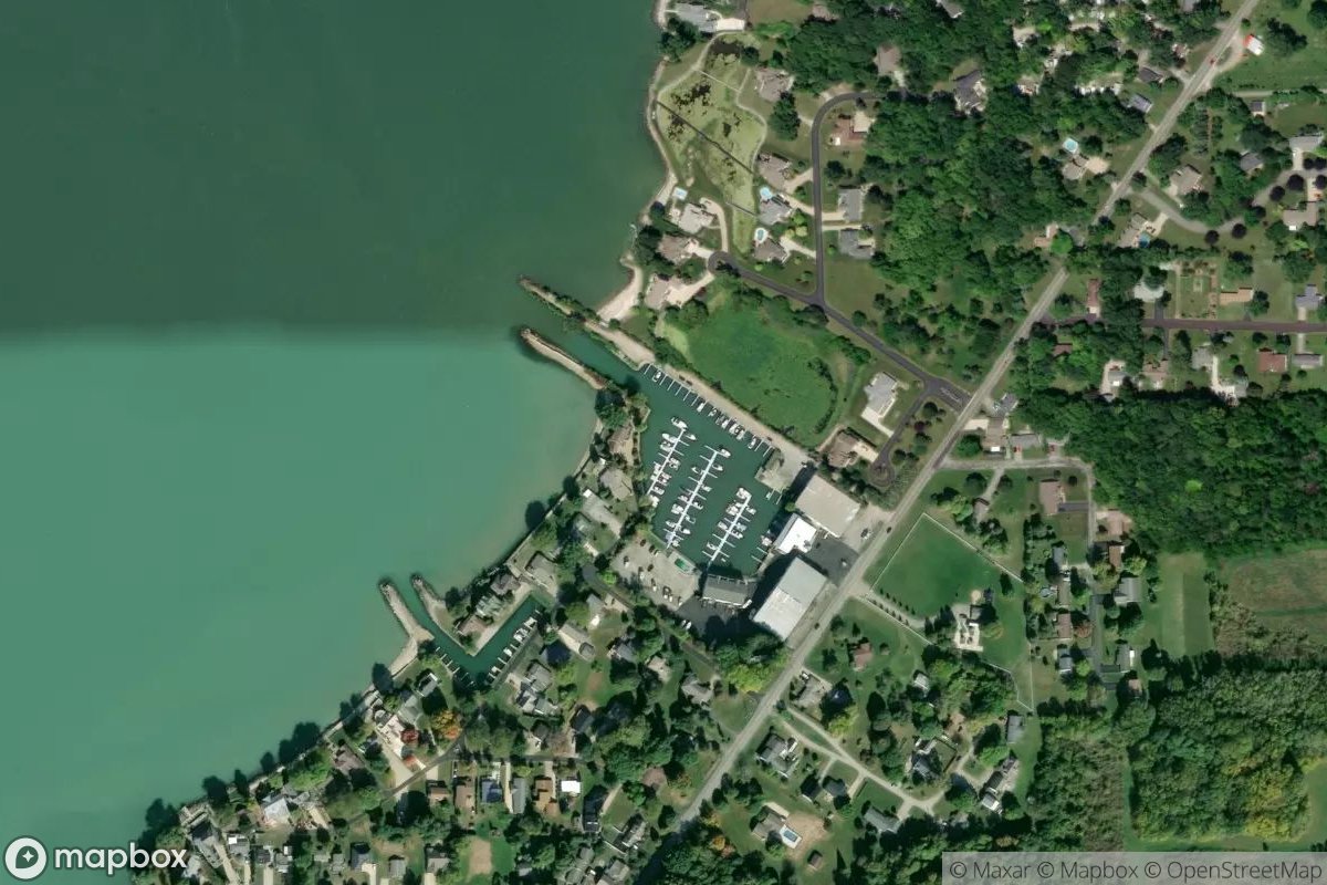 Satellite view of Marina at 41.5474, -82.8566