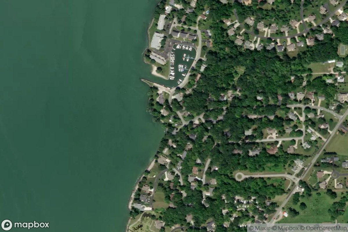 Satellite view of Marina at 41.5530, -82.8550