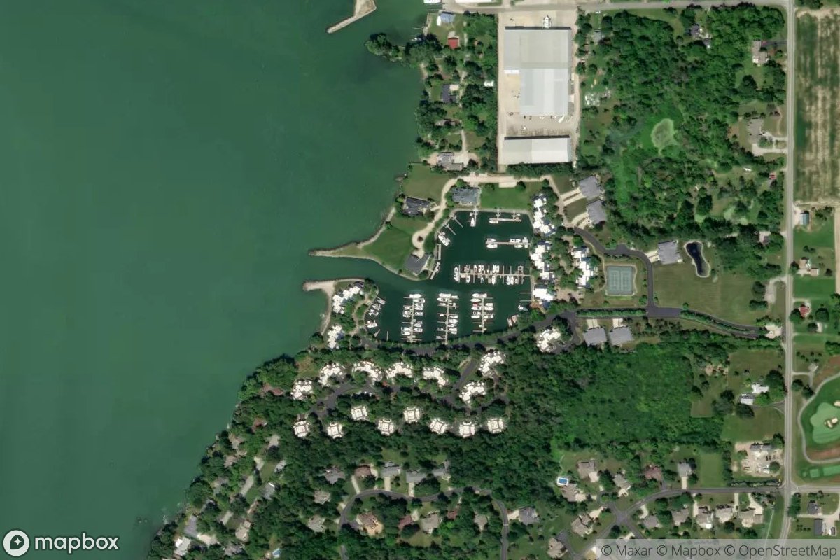 Satellite view of Marina at 41.5590, -82.8515