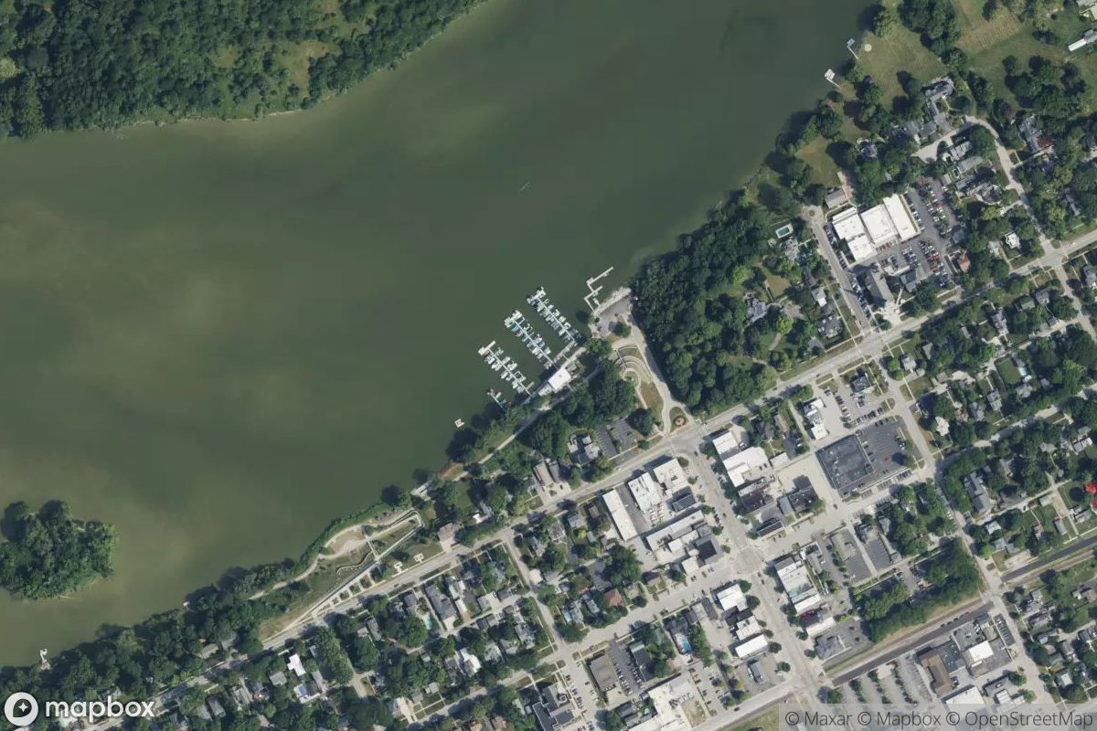 Satellite view of Marina at 41.5611, -83.6317