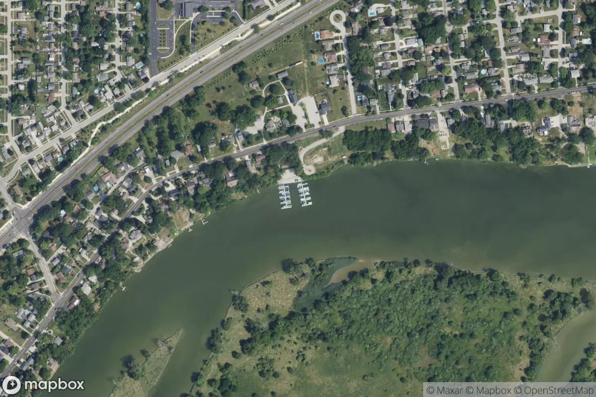 Satellite view of Marina at 41.5713, -83.6381