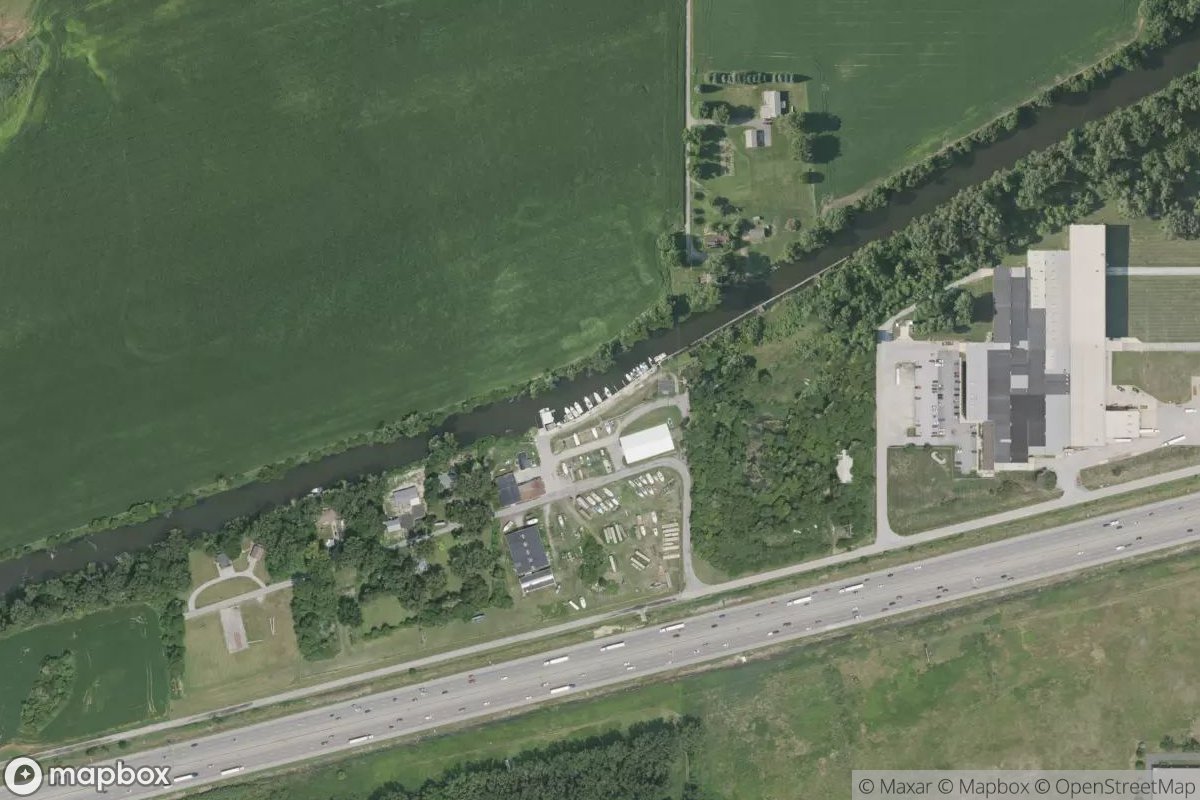 Satellite view of Marina at 41.6022, -87.1941