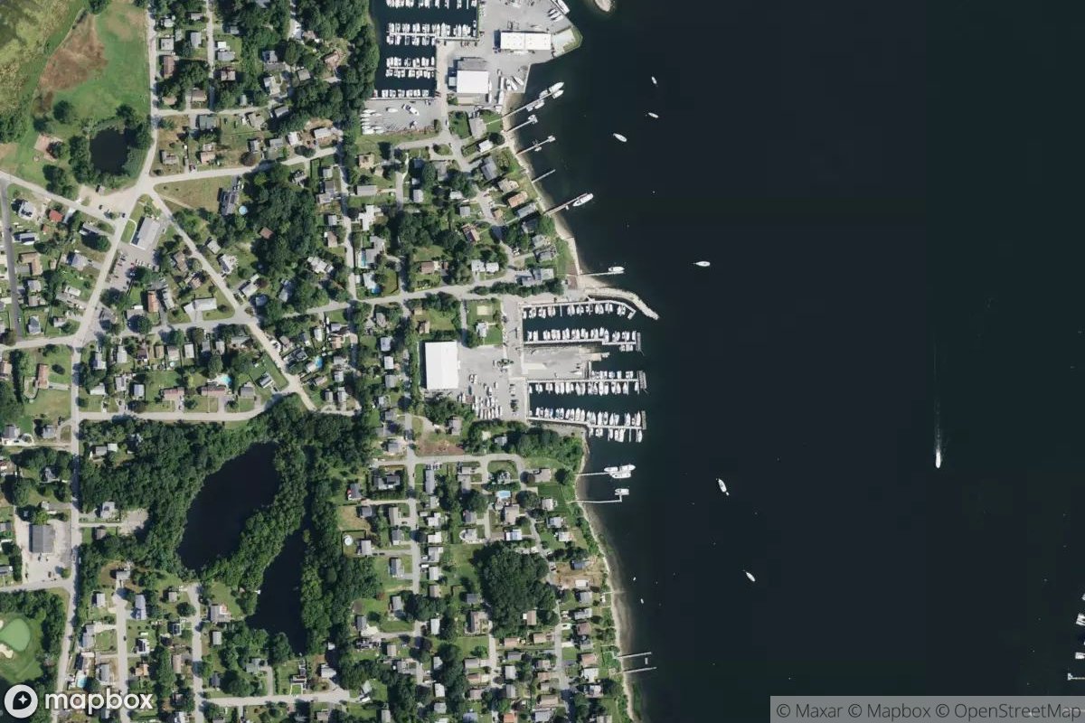 Satellite view of Marina at 41.6427, -71.2179