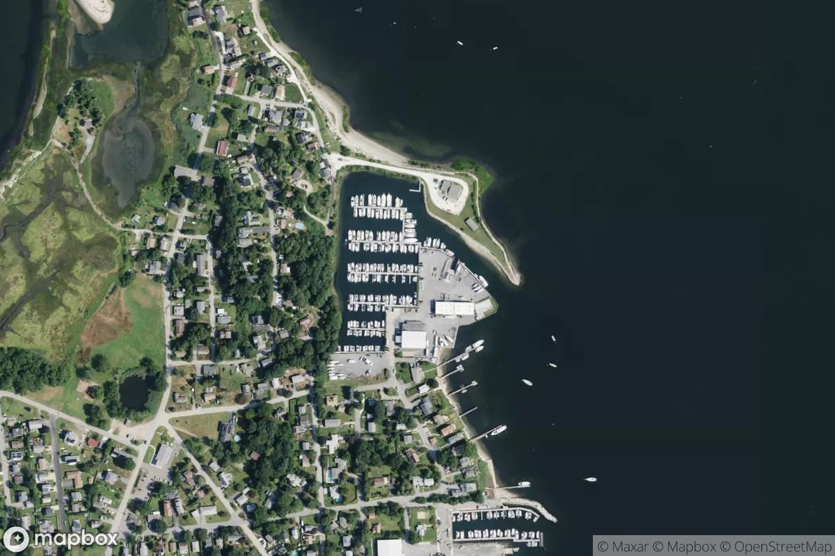 Satellite view of Marina at 41.6459, -71.2187