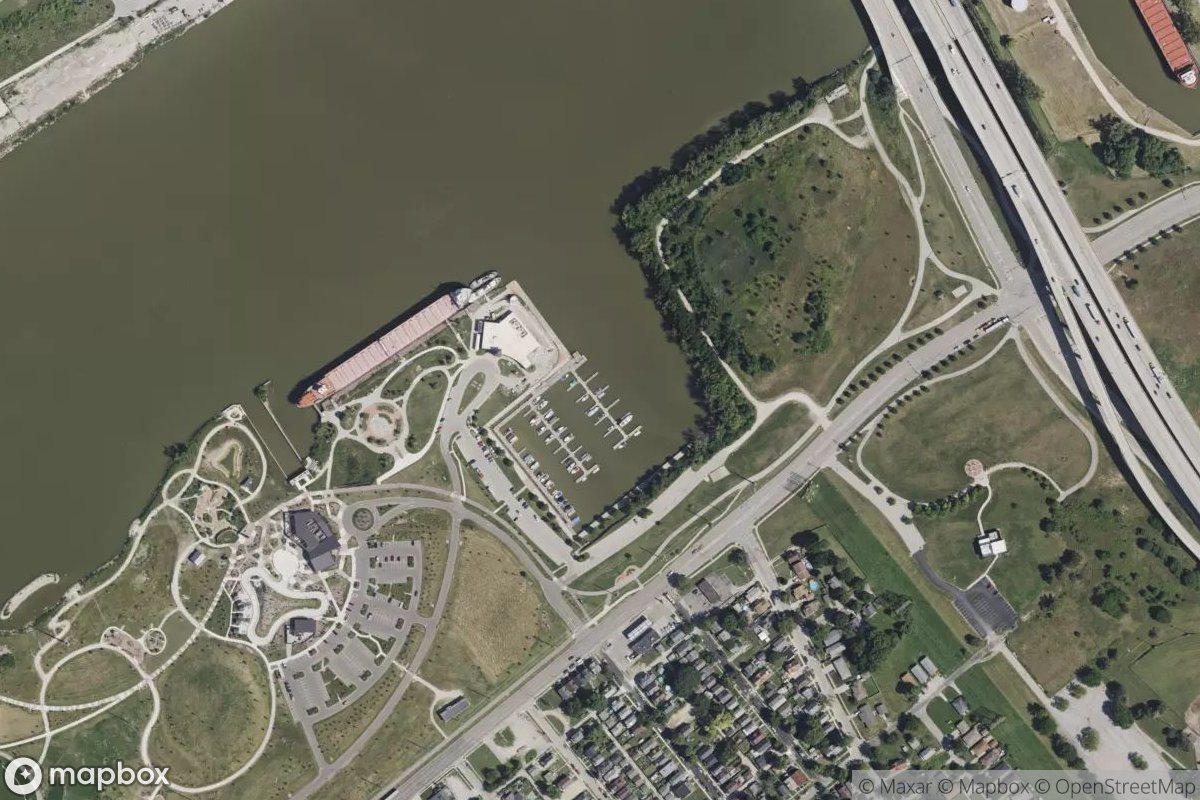 Satellite view of Marina at 41.6561, -83.5141
