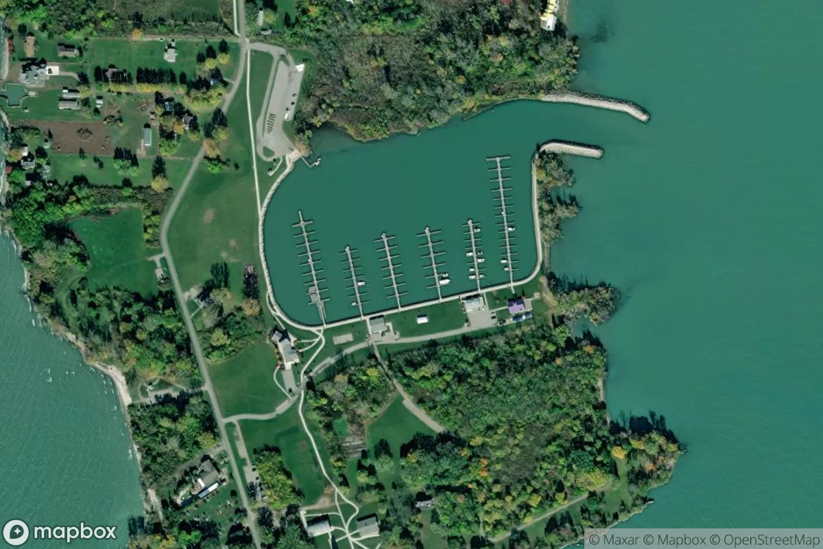Satellite view of Marina at 41.6747, -82.8094
