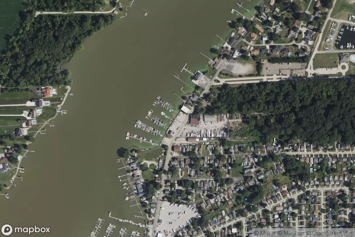 Satellite view of Marina at 41.7317, -83.4651