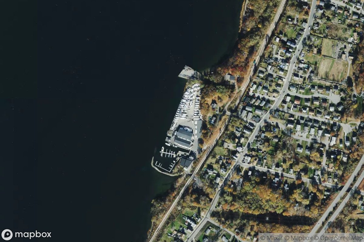 Satellite view of Marina at 41.7420, -71.1314