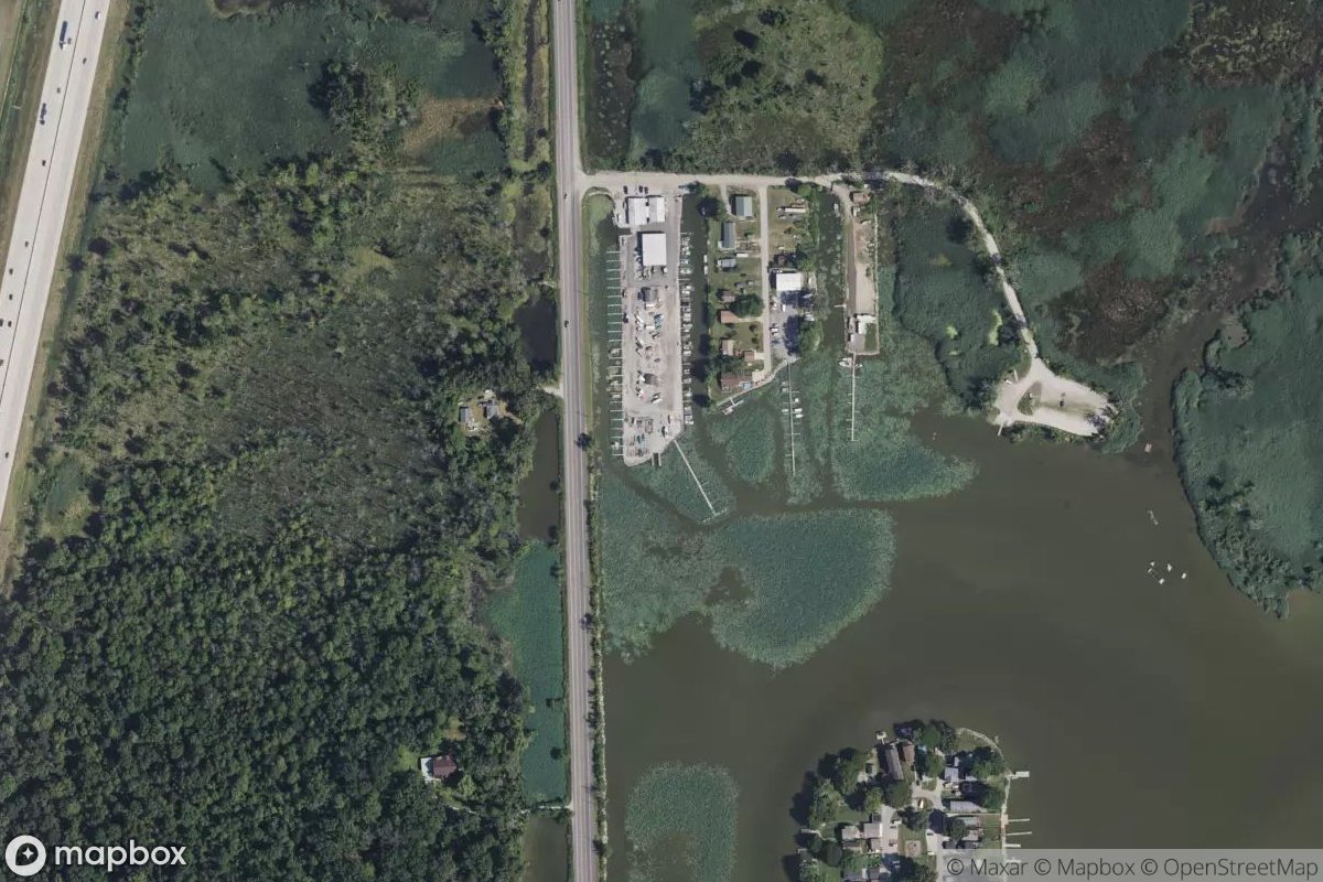 Satellite view of Marina at 41.7431, -83.4793