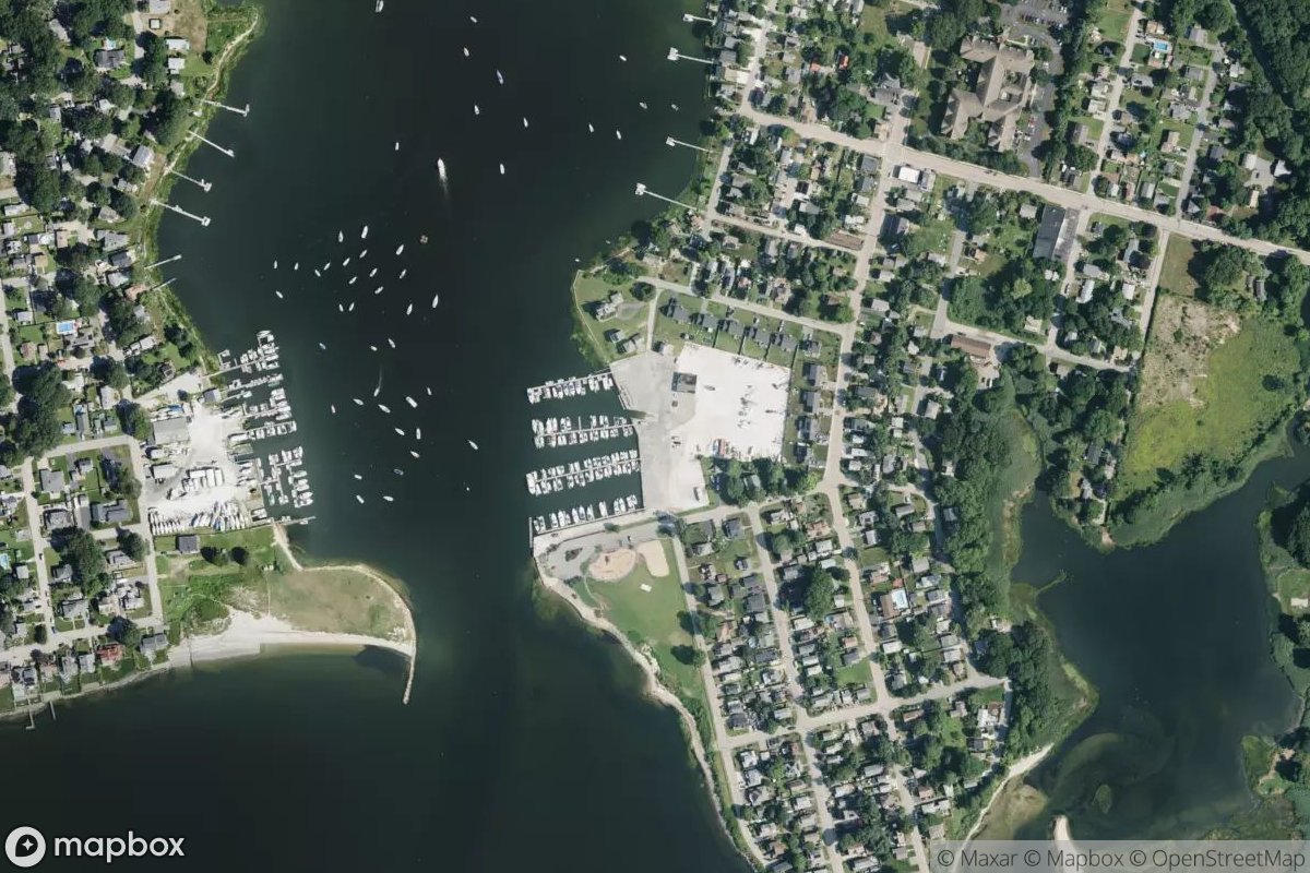 Satellite view of Marina at 41.7469, -71.3519