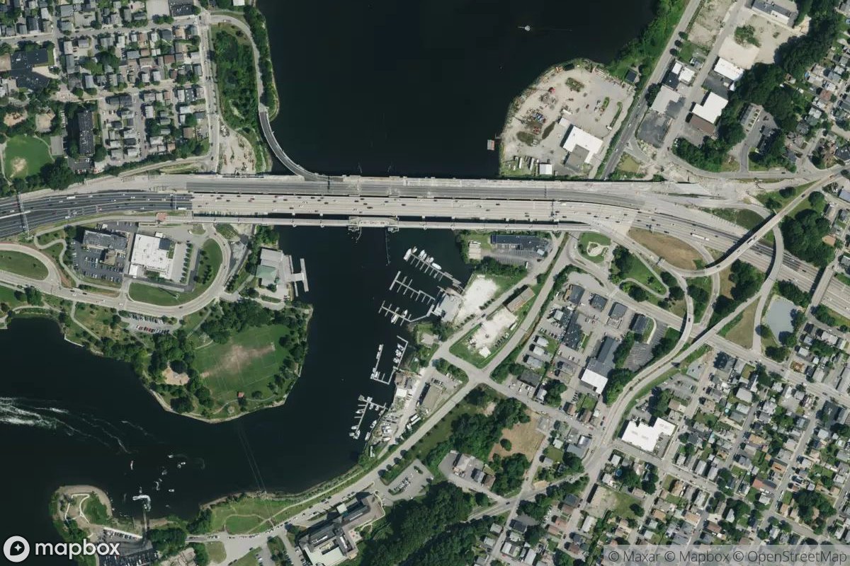 Satellite view of Marina at 41.8182, -71.3863