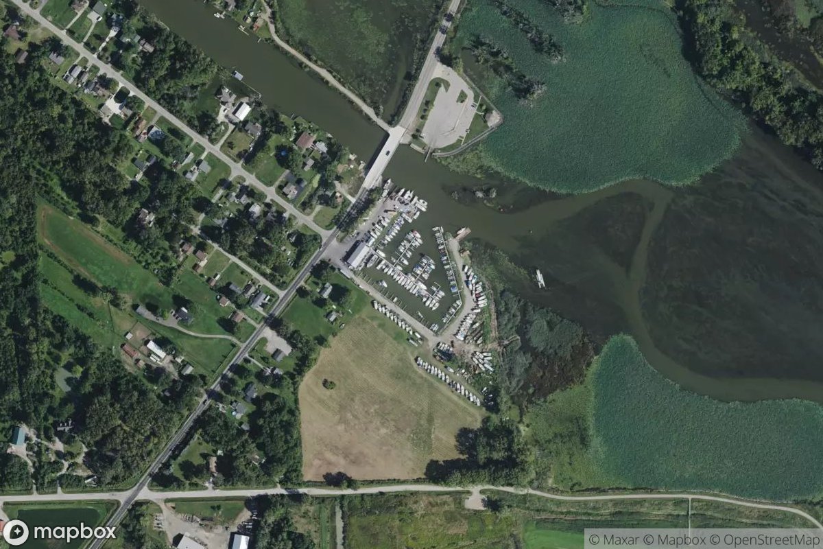 Satellite view of Marina at 42.0412, -83.2138