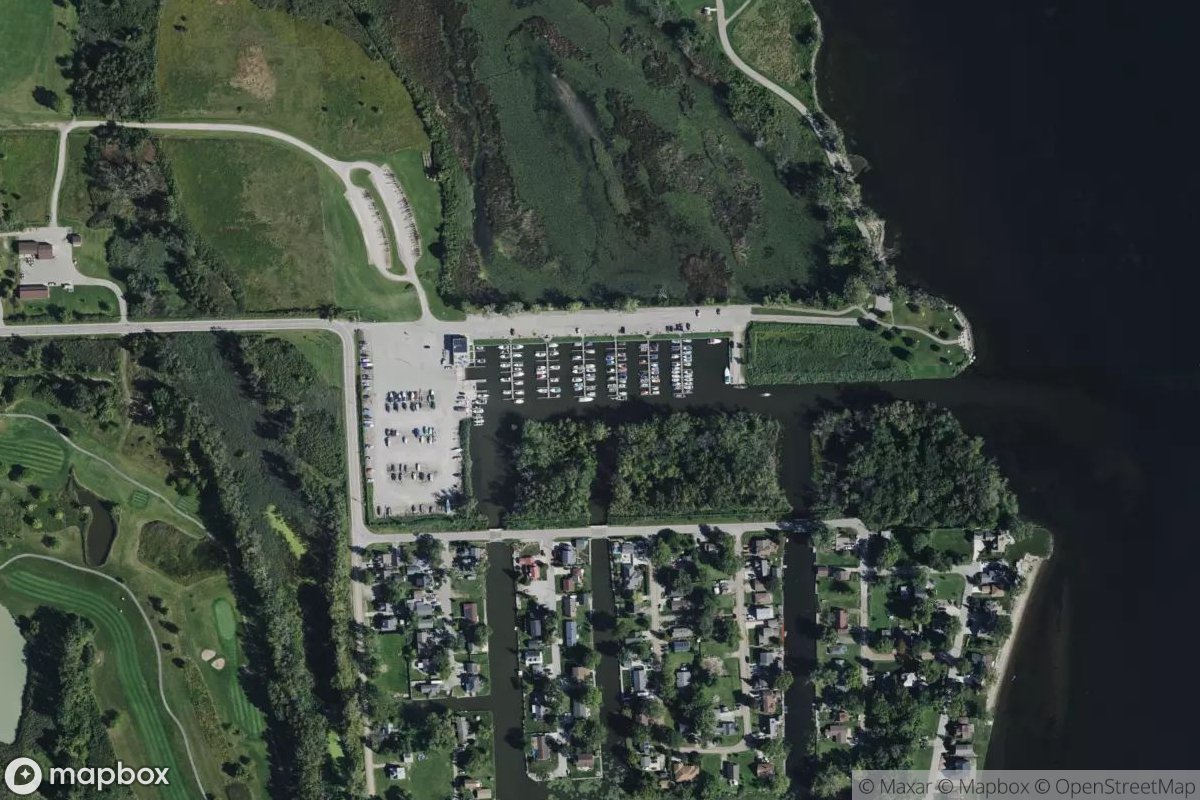 Satellite view of Marina at 42.0531, -83.1910