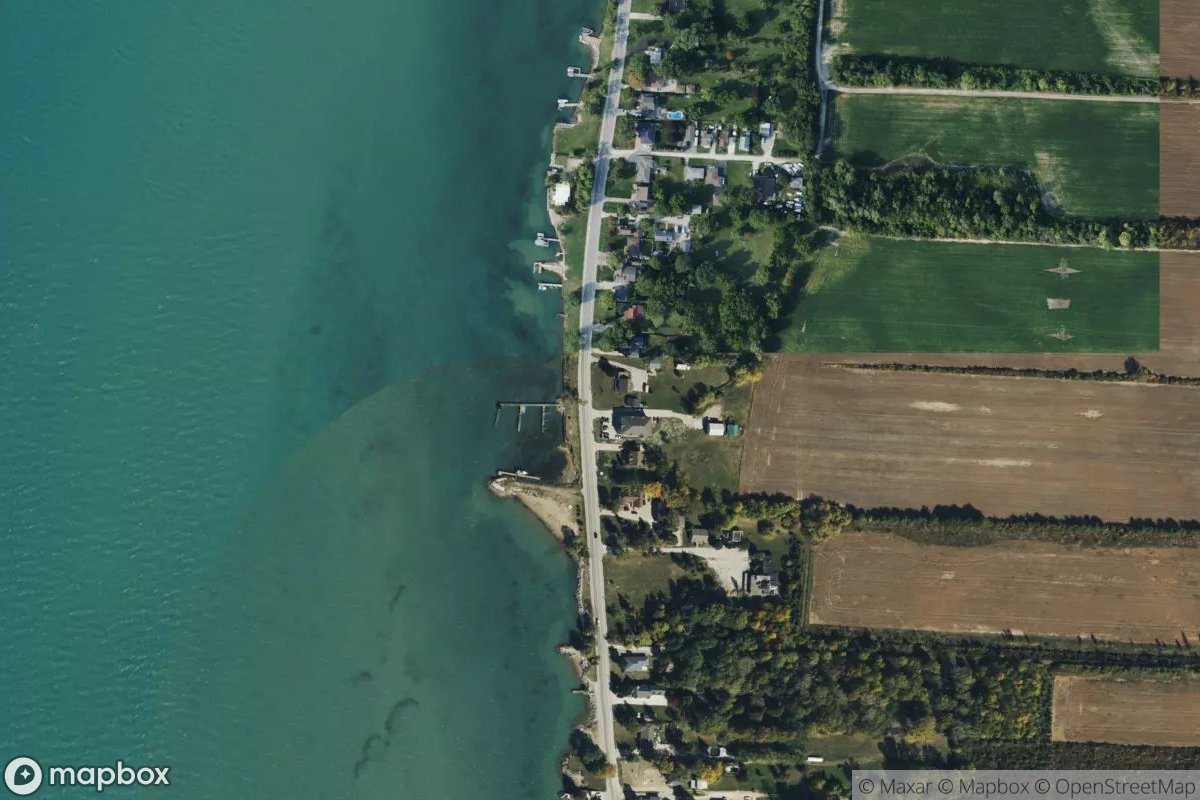 Satellite view of Marina at 42.0694, -83.1162