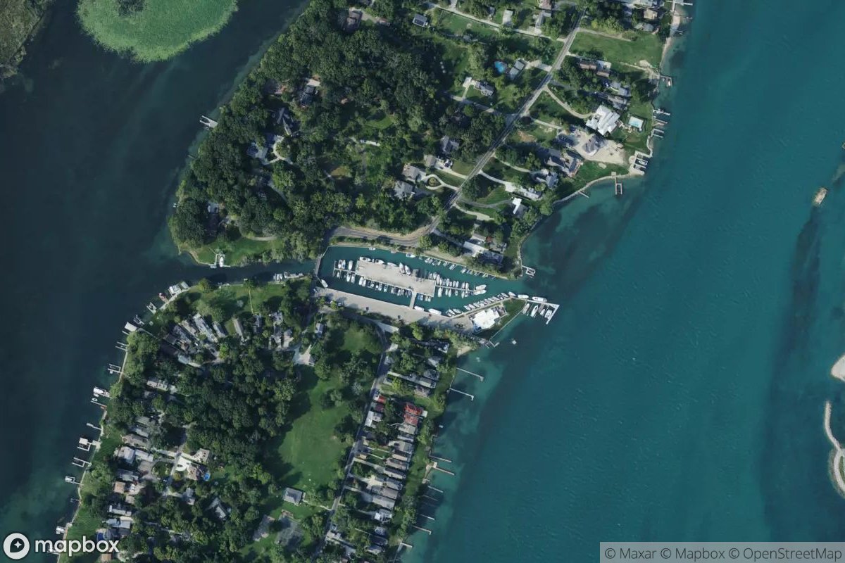 Satellite view of Marina at 42.0902, -83.1531