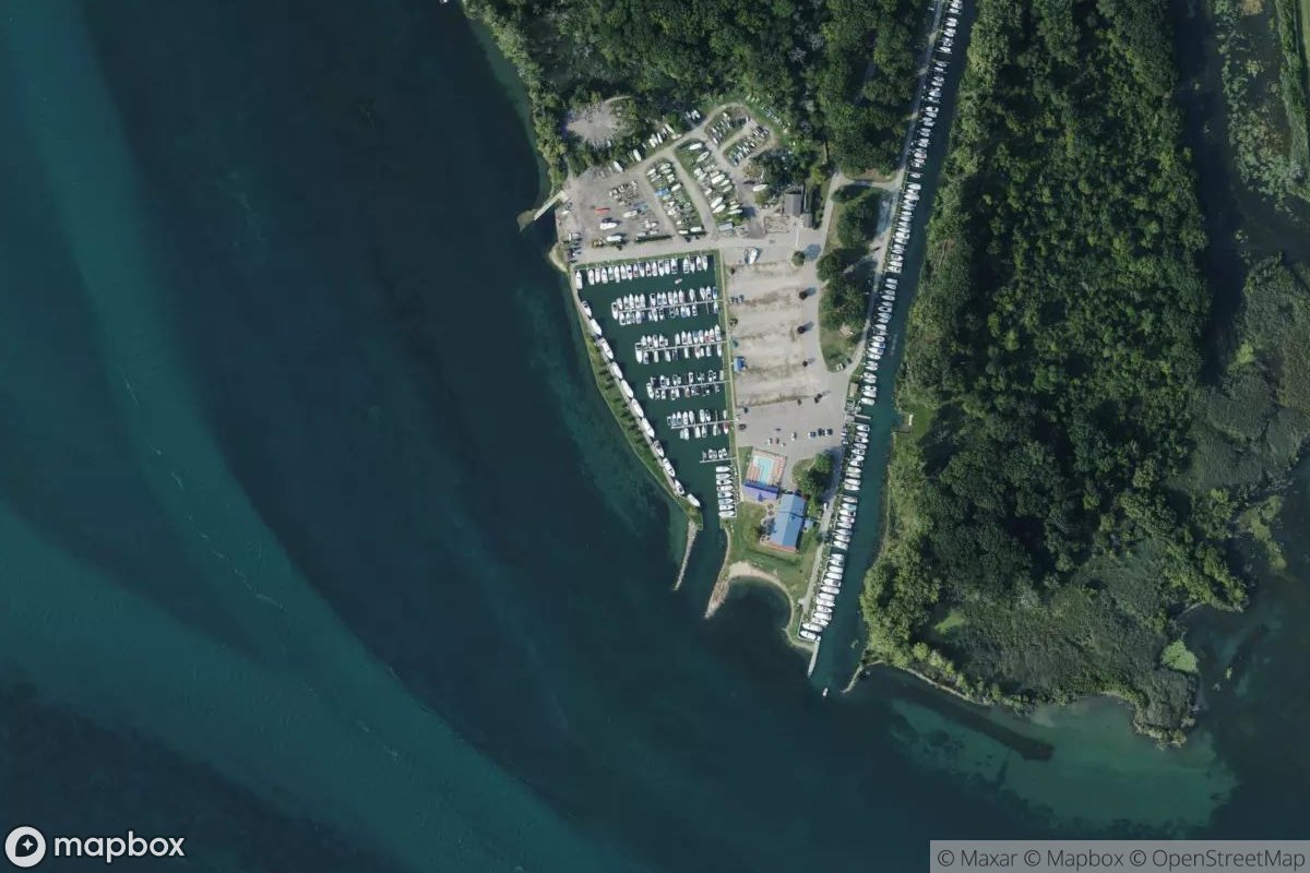 Satellite view of Marina at 42.0909, -83.1711