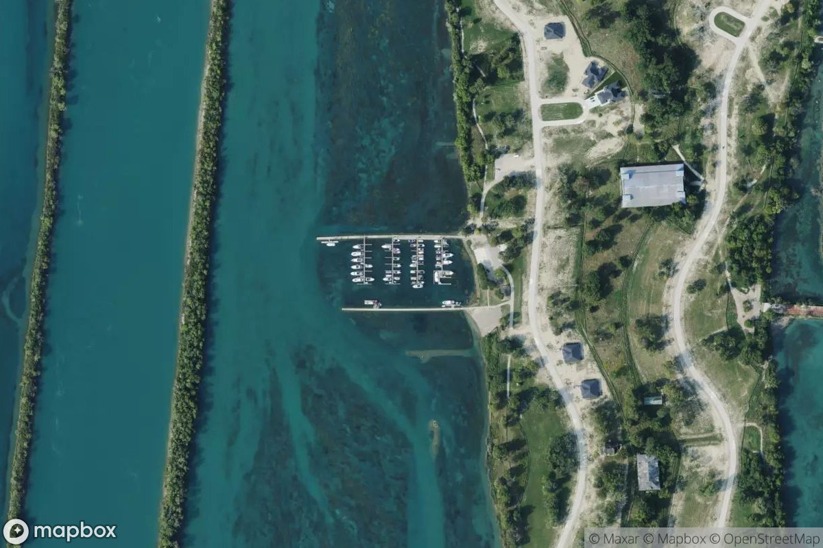 Satellite view of Marina at 42.0947, -83.1243
