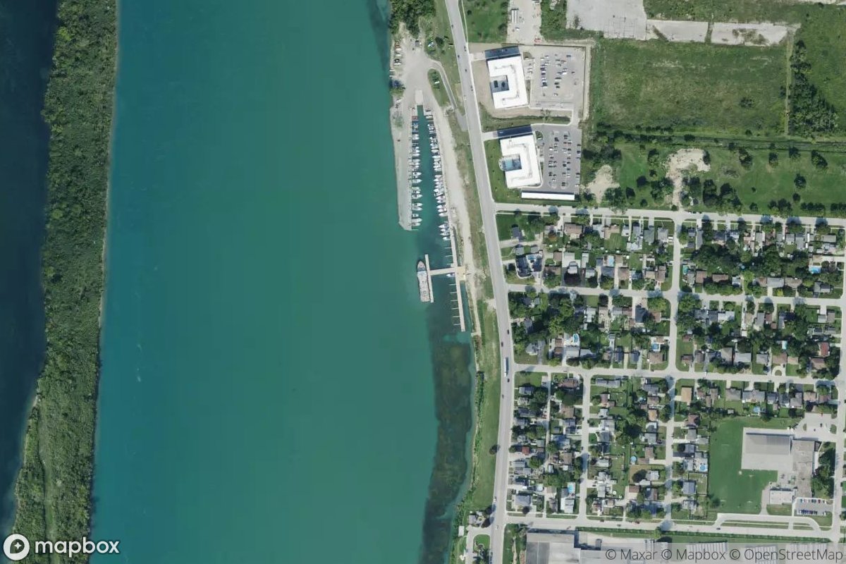 Satellite view of Marina at 42.1176, -83.1124