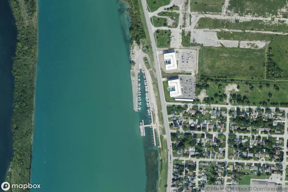 Satellite view of Marina at 42.1187, -83.1123