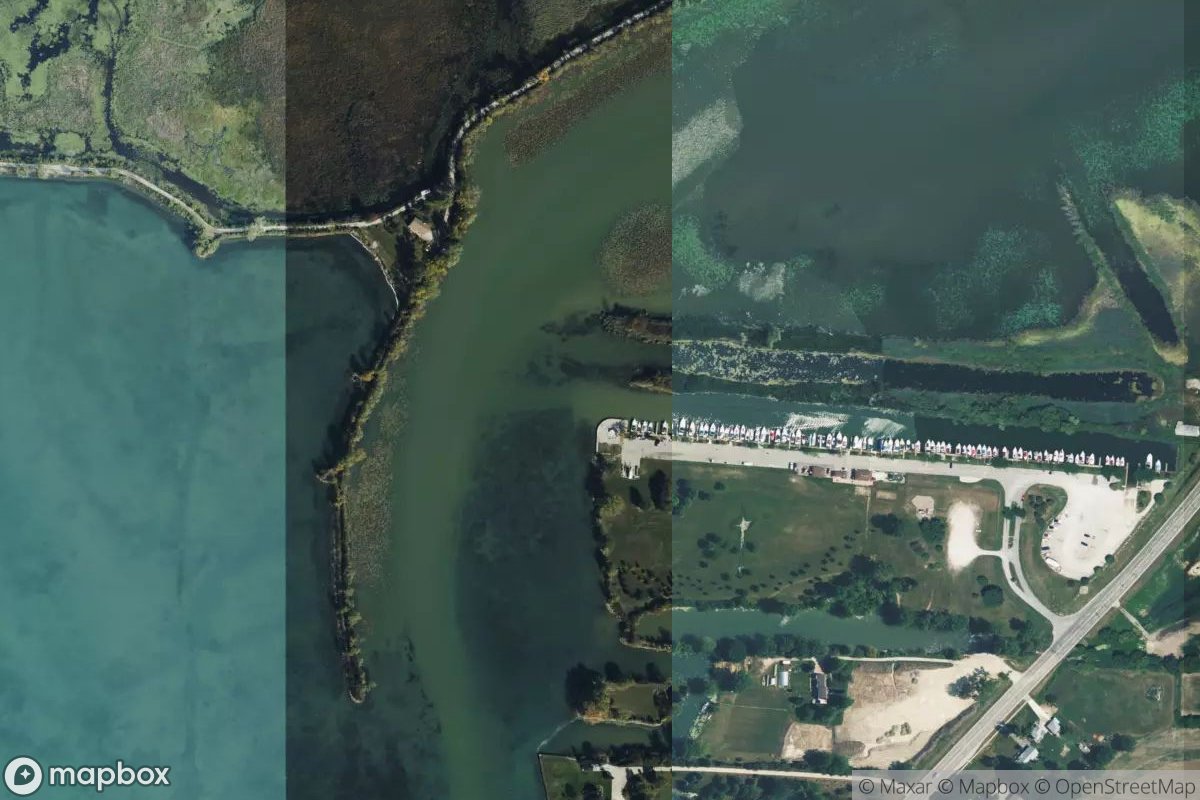Satellite view of Marina at 42.1623, -83.1069