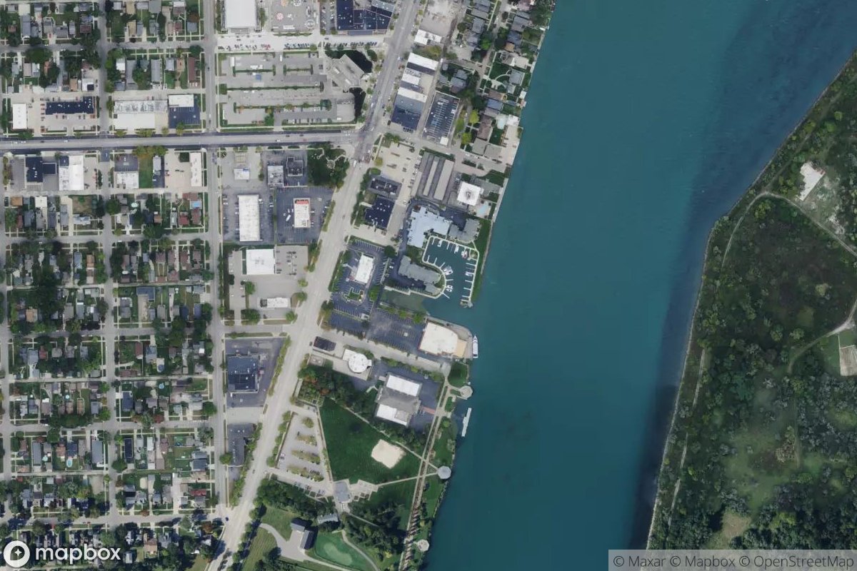 Satellite view of Marina at 42.1983, -83.1498