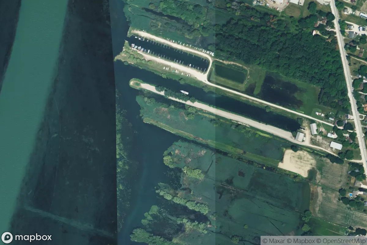 Satellite view of Marina at 42.1997, -83.1017