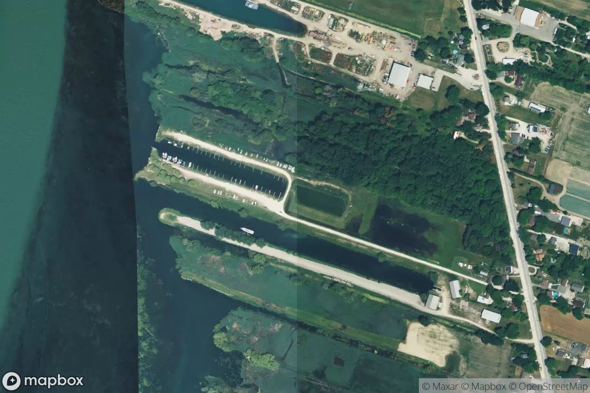 Satellite view of Marina at 42.2011, -83.1006