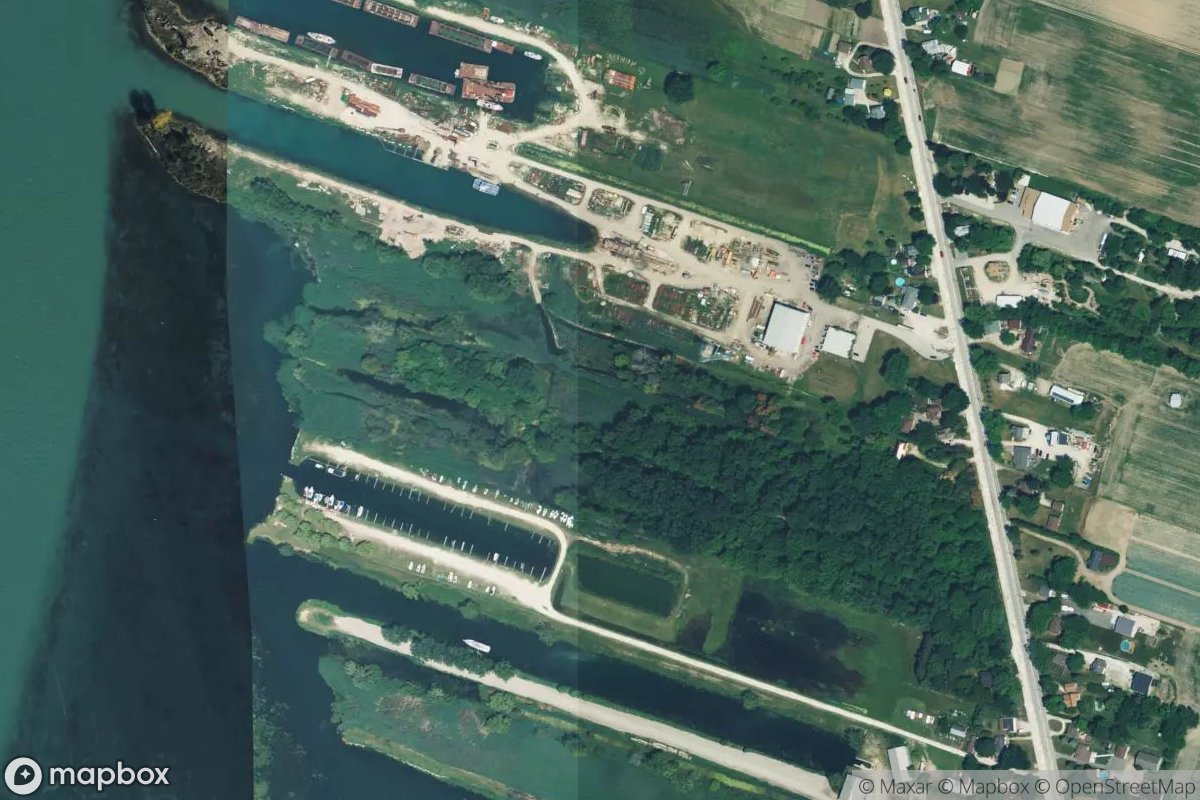 Satellite view of Marina at 42.2025, -83.1004