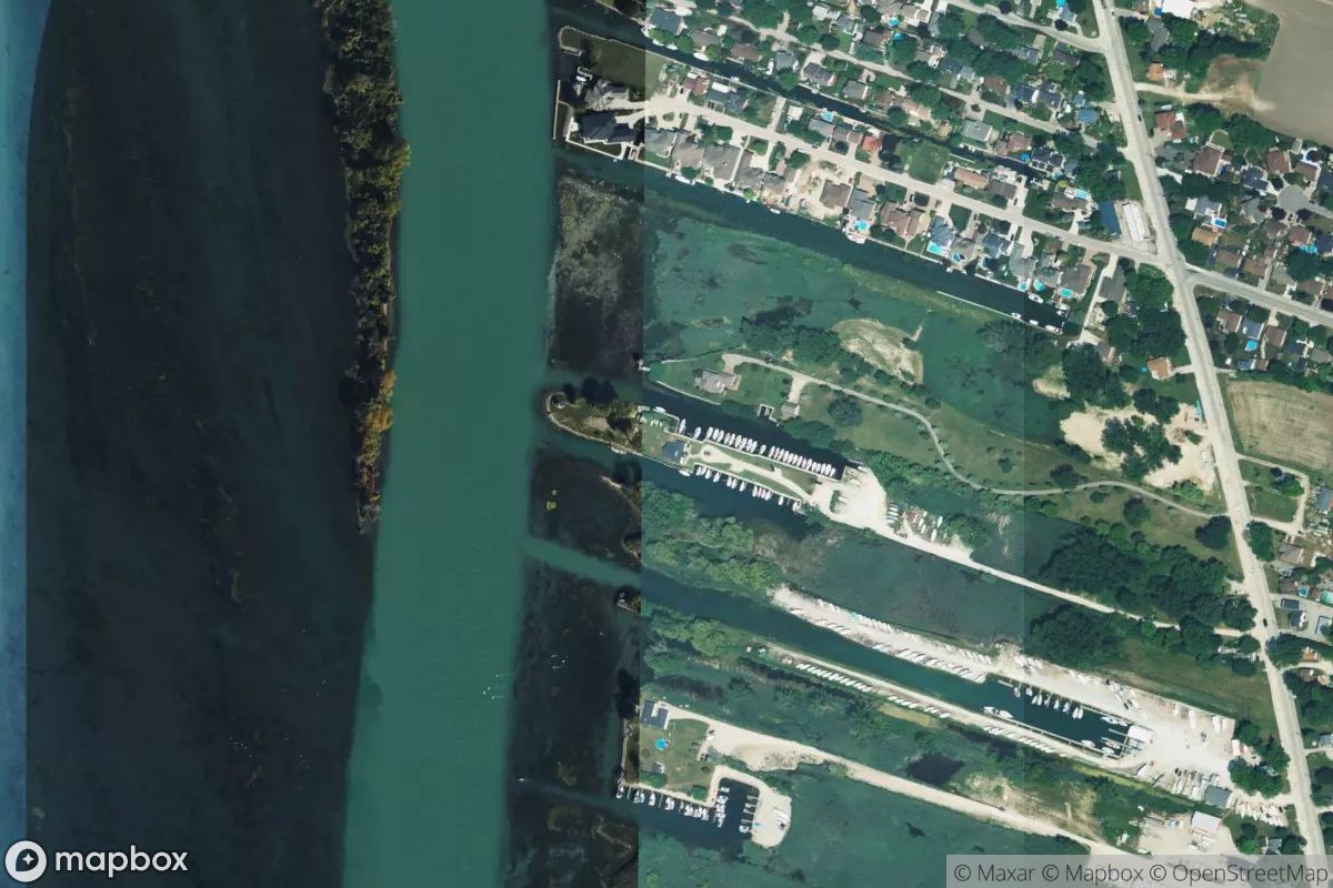 Satellite view of Marina at 42.2105, -83.1040