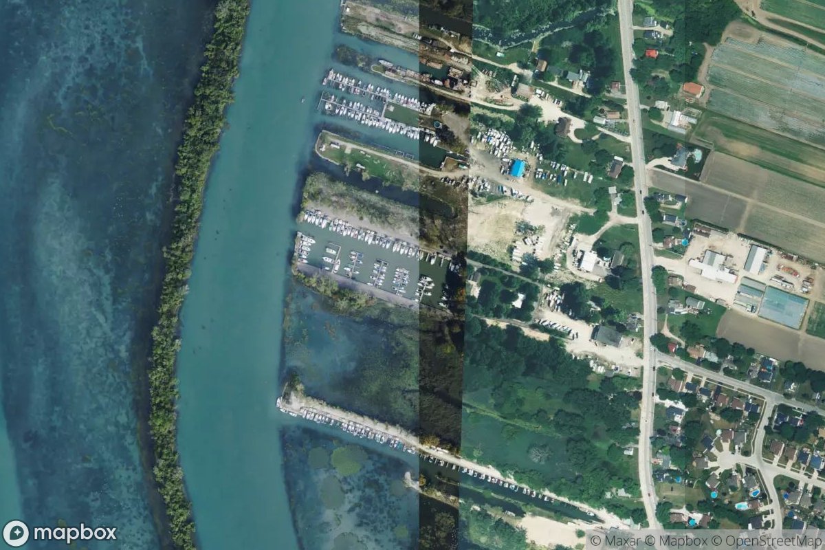 Satellite view of Marina at 42.2203, -83.1048