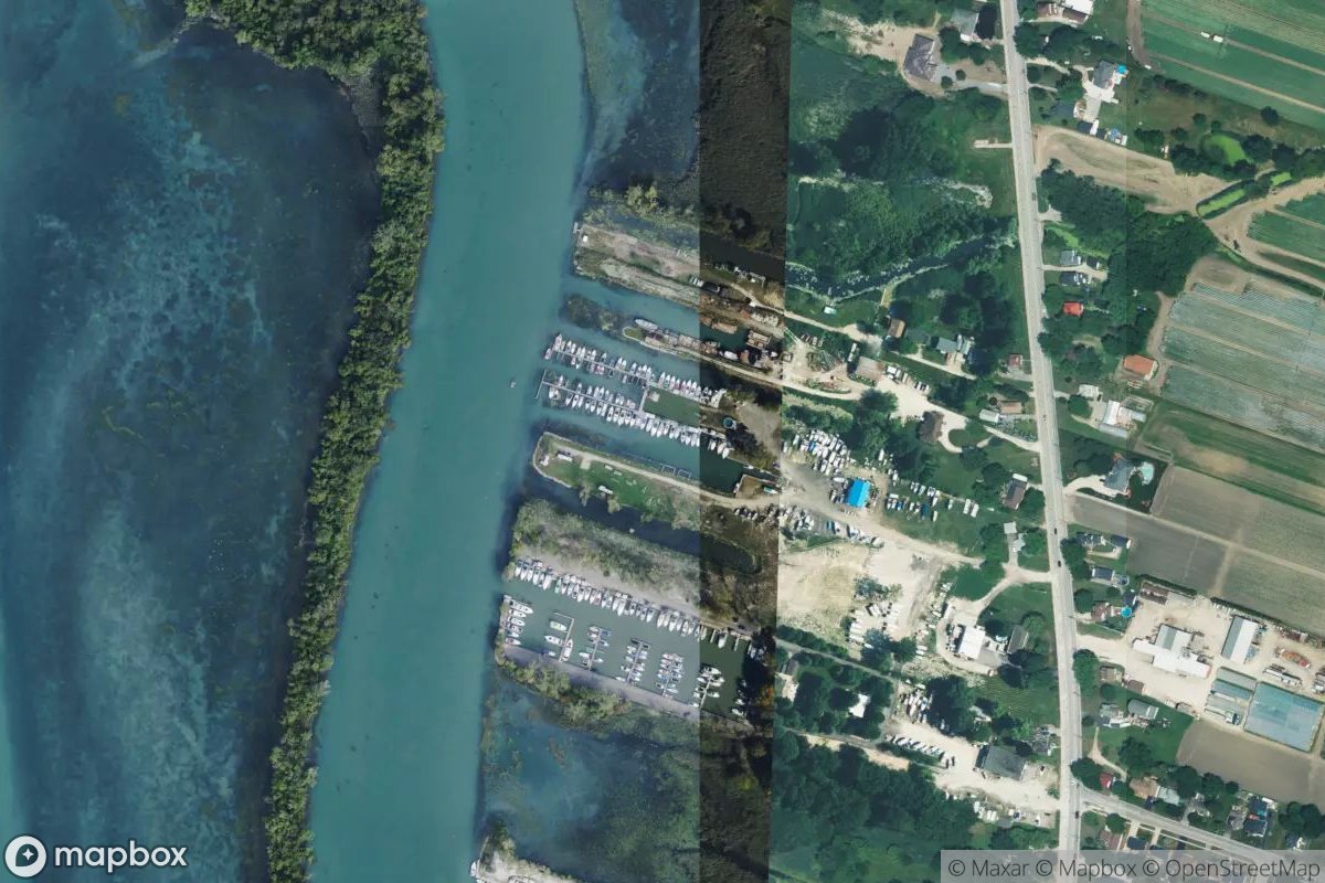 Satellite view of Marina at 42.2219, -83.1051
