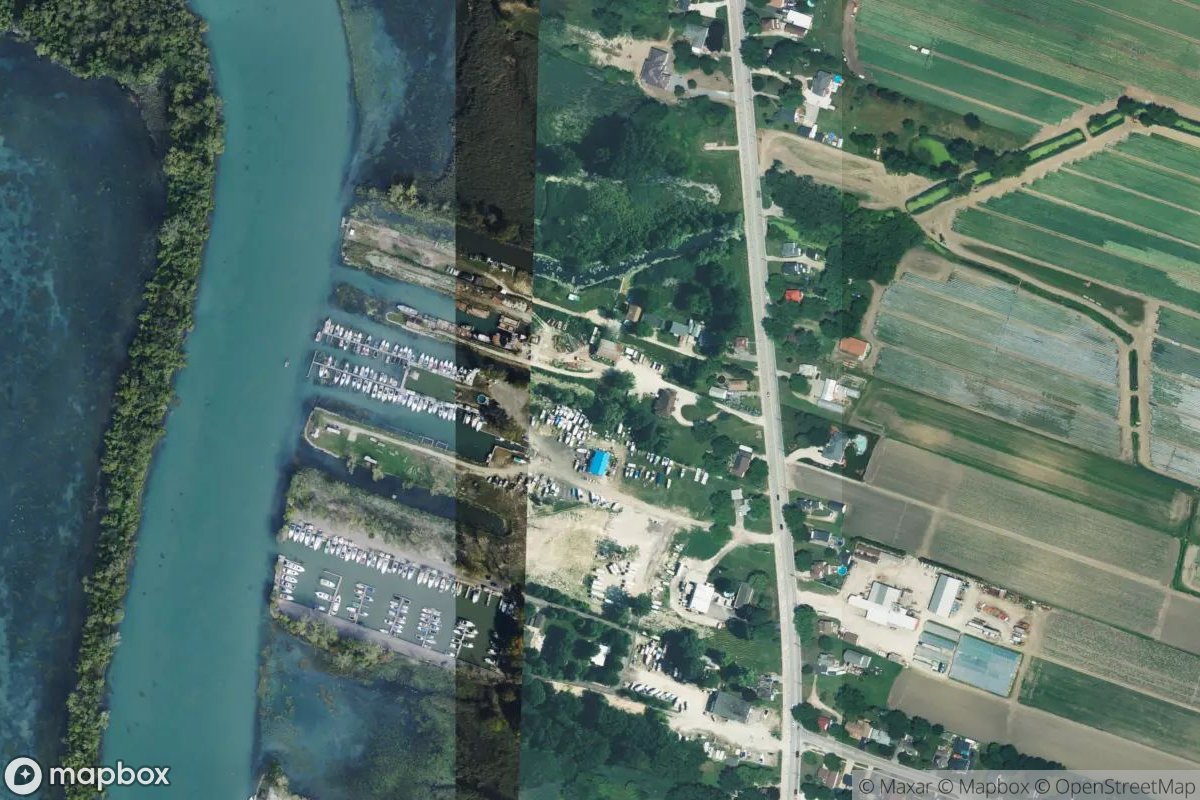 Satellite view of Marina at 42.2220, -83.1032