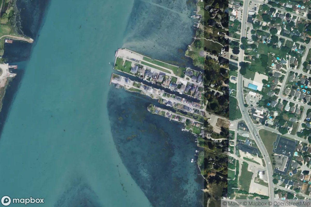 Satellite view of Marina at 42.2298, -83.1067
