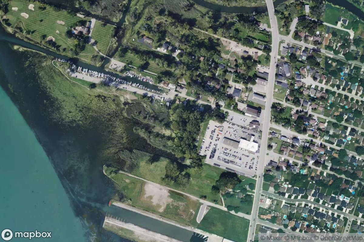 Satellite view of Marina at 42.2421, -83.1043