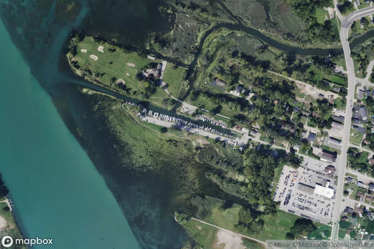 Satellite view of Marina at 42.2432, -83.1067