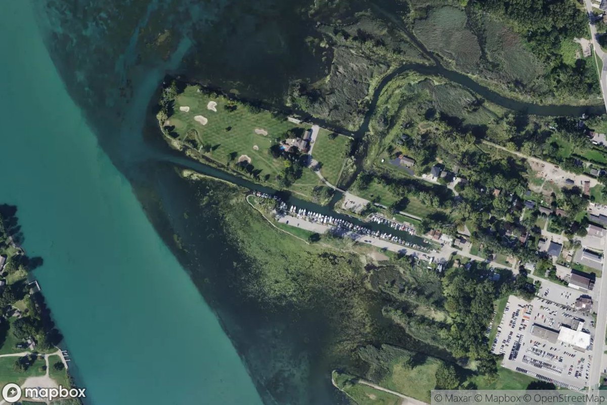 Satellite view of Marina at 42.2436, -83.1077