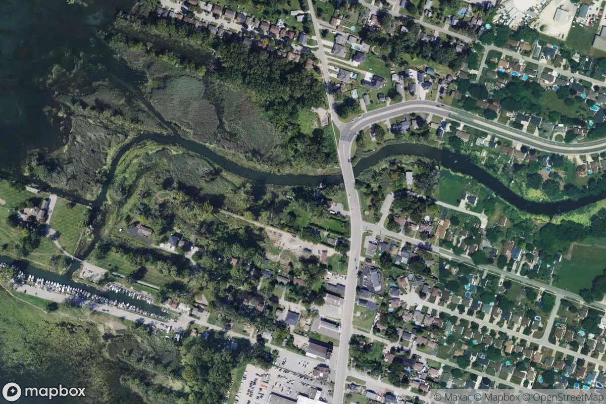 Satellite view of Marina at 42.2447, -83.1021