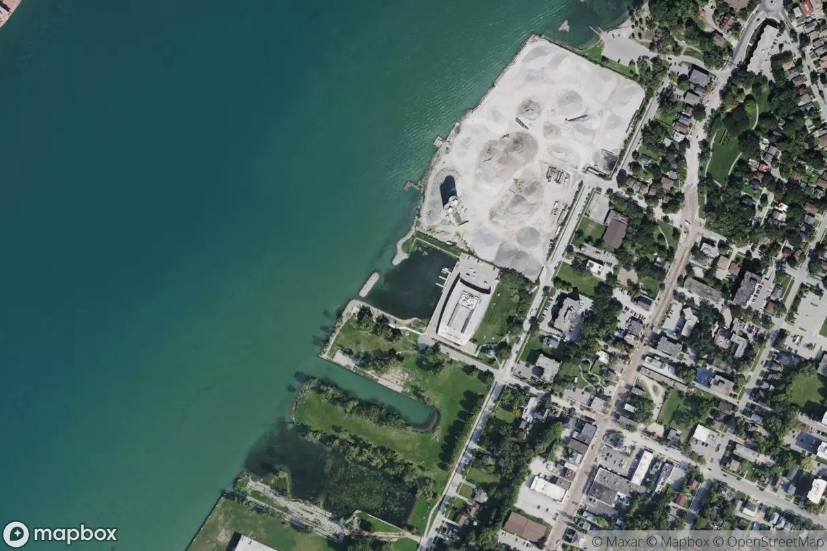 Satellite view of Marina at 42.3037, -83.0787