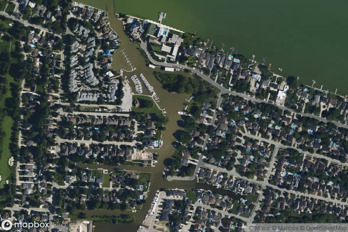 Satellite view of Marina at 42.3174, -82.8408