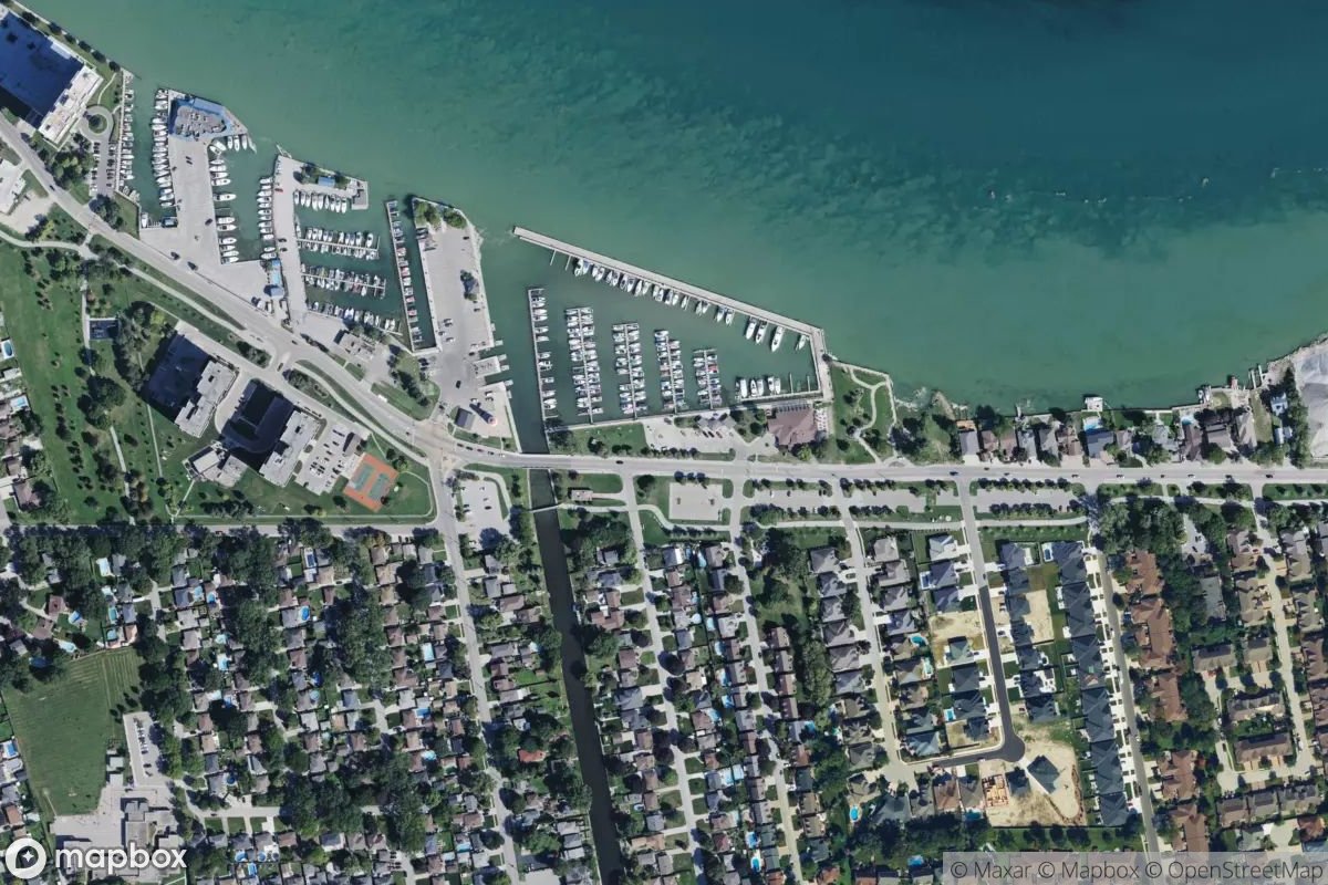 Satellite view of Marina at 42.3392, -82.9293