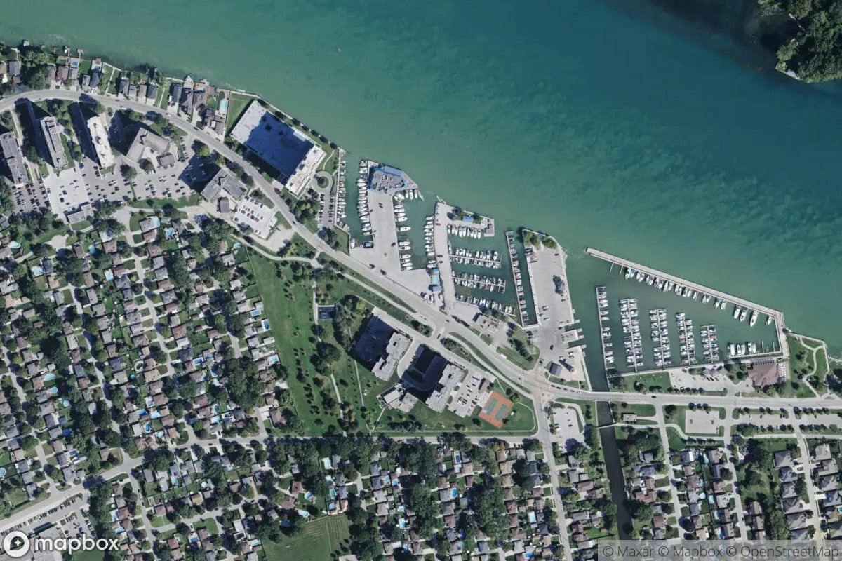 Satellite view of Marina at 42.3404, -82.9333