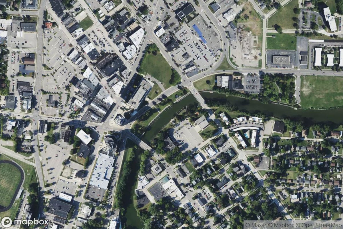 Satellite view of Marina at 42.5972, -82.8758