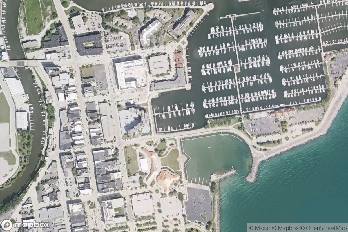 Satellite view of Marina at 42.7302, -87.7801