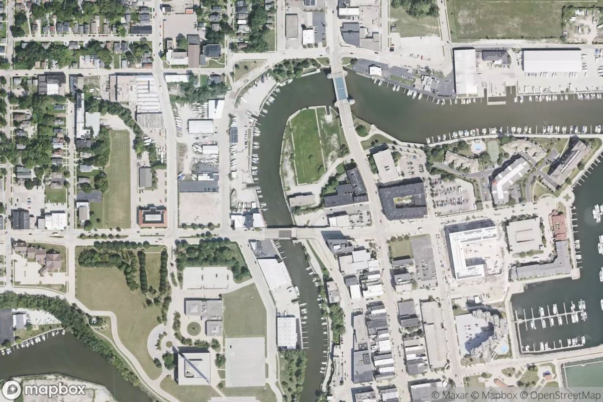 Satellite view of Marina at 42.7322, -87.7854