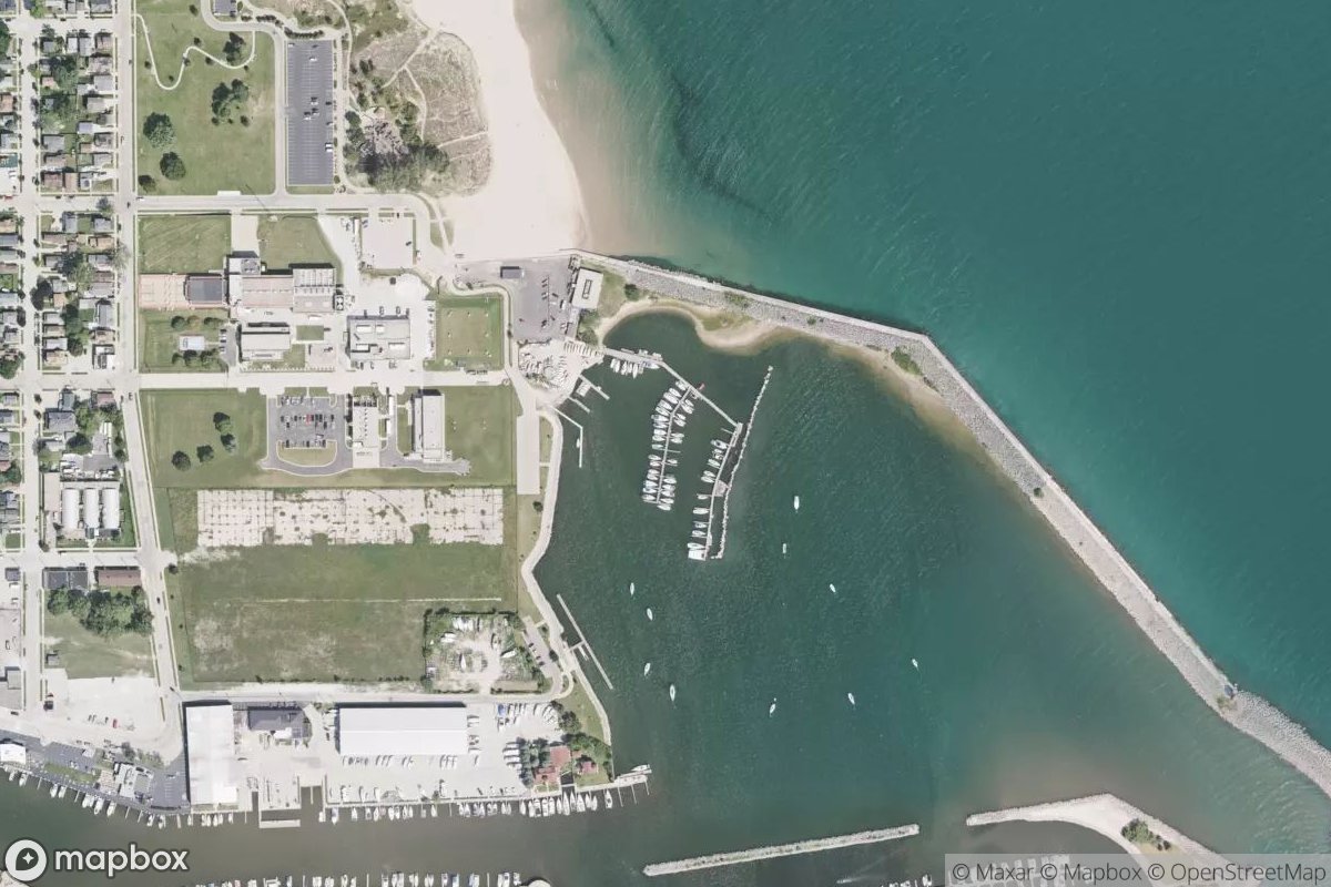 Satellite view of Marina at 42.7364, -87.7775